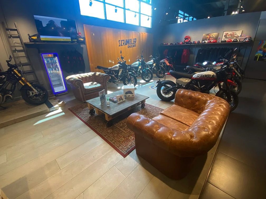 Enjoy complimentary gourmet coffee, relax in one of our 3 customer lounges or schedule a test ride while you wait.